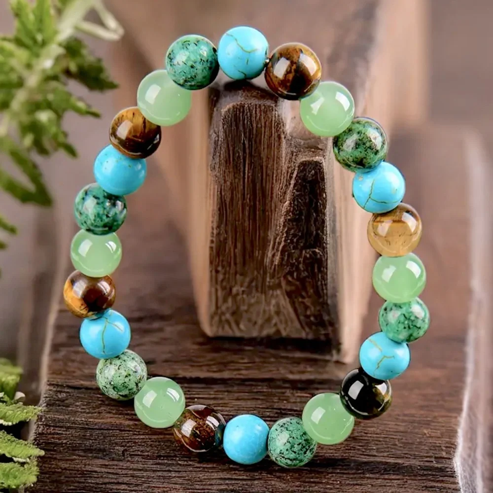 🆕New Serene Harmony – Jade & Turquoise Anxiety Relief Bracelet